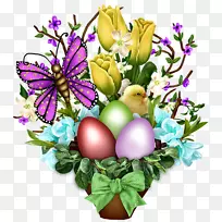 复活节彩蛋花卉设计-复活节