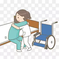 护士轮椅护理病人轮椅