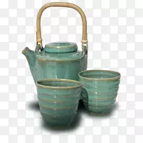 陶器，陶器。Skole，Keramik/咖啡厅茶壶瓷器-花瓶