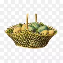 复活节兔子食品礼品篮复活节篮子水果模切
