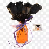 安达卢斯马黑色玫瑰紫色花瓶-紫色