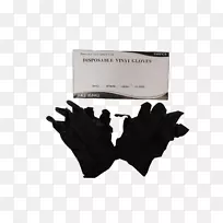 手套黑色m字型一次性手套