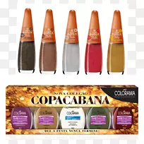 化妆品黑斑羚糖霜和冰味科帕卡巴纳，里约热内卢-指甲油