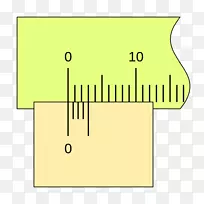 游标尺卡尺测量仪表量角器刻度