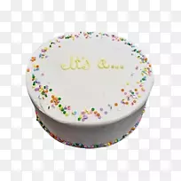 生日蛋糕吐露性别-洒纸杯蛋糕