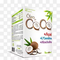 椰子油胶囊膳食补充剂咖啡椰子