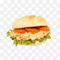 芝士汉堡bánh mμ鲑鱼汉堡素食汉堡早餐三明治火腿