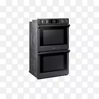 煤气炉烹调范围三星-30“双壁烤箱-黑色不锈钢家电.对流烤箱