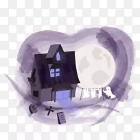电脑图标闹鬼的房子剪辑艺术闹鬼的房子