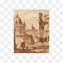水彩画一幅建筑画法弗朗西斯科瓜迪1712-1793画家绘画
