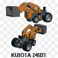 Kubota公司拖拉机乐高机器玩具块拖拉机