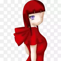 耳朵黑发卡通棕色头发-耳朵