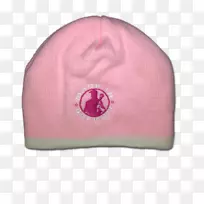 针织帽，豆帽，粉红针织帽