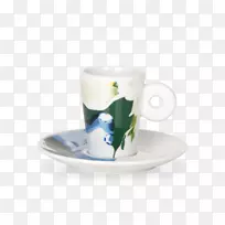 咖啡杯浓咖啡碟瓷杯抽象性质