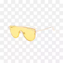 护目镜太阳镜猫眼眼镜黄色太阳镜