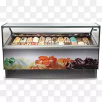 冰淇淋展示橱窗烘焙冷冻冰淇淋