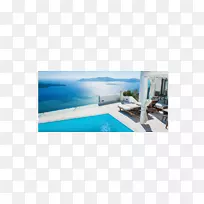 Oia Mykonos酒店别墅度假村-游泳池水