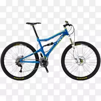 巨型自行车蓝色山地车彩色自行车