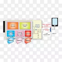 电子框图dc到dc转换器电压转换器汽车空调器