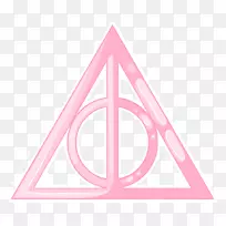 三角形粉红色m符号-三角形