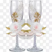 酒杯香槟玻璃结婚纪念日-香槟