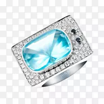 戒指珠宝钻石蓝宝石戒指