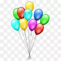 气球生日剪贴画-派对花花公子