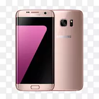Android电话三星4G粉色黄金三星星系S7边缘