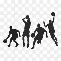 篮球运动员墙贴纸-篮球