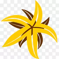 叶开花植物茎瓣剪贴画叶