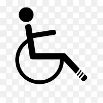 轮椅残疾剪贴画-轮椅
