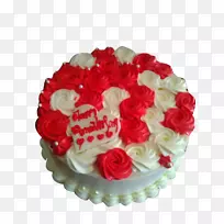 花园玫瑰托果蛋糕红天鹅绒蛋糕