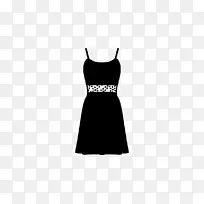 小黑连衣裙电脑图标时尚连衣裙