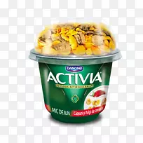 早餐谷类食品牛奶玉米片Activia-早餐