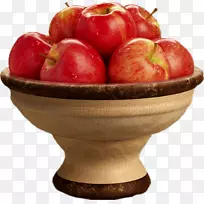 食品碗苹果水果营养-苹果