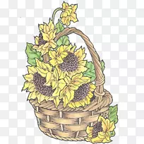 花卉设计食品礼品篮切花普通向日葵设计