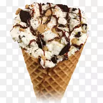 圣代巧克力冰淇淋巧克力布朗尼冰淇淋