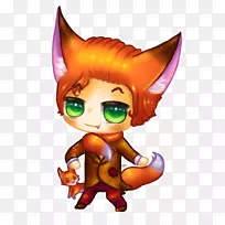 小猫红狐狸胡须摩耶拟人化-小猫