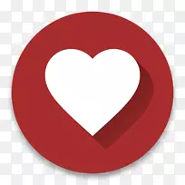 心圈电脑图标红色剪辑艺术-心脏