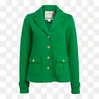 夹克服装领口绿色毛衣夹克衫