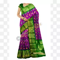 Bhoodan Pochampally zari Pochampally saree ikat手持织机SAREE-SAREE边界