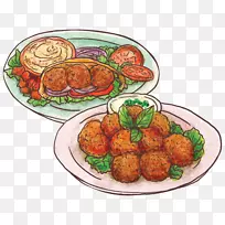 土耳其菜，肉丸，中东菜，法拉菲勒美食-阿拉伯菜