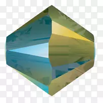 施华洛世奇银珠水晶绿色金属涂层晶体