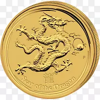 珀斯薄荷龙盎司狗金币-龙