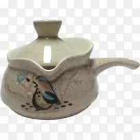 红翼茶壶肉汁船陶器陶瓷壶