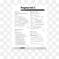 单元测试手册进度测试文件-英文文件。新社论。中级前。教书