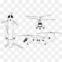 直升机旋翼波音Vertol ch-46海骑士波音ch-47 chinook sikorsky h-34-直升机