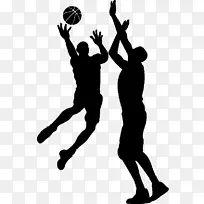 篮球运动员跳球篮板-篮球