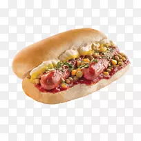 芝加哥式热狗早餐三明治热狗-热狗