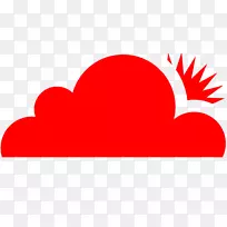 电脑图标下载CloudFlare剪贴画-红色照明弹